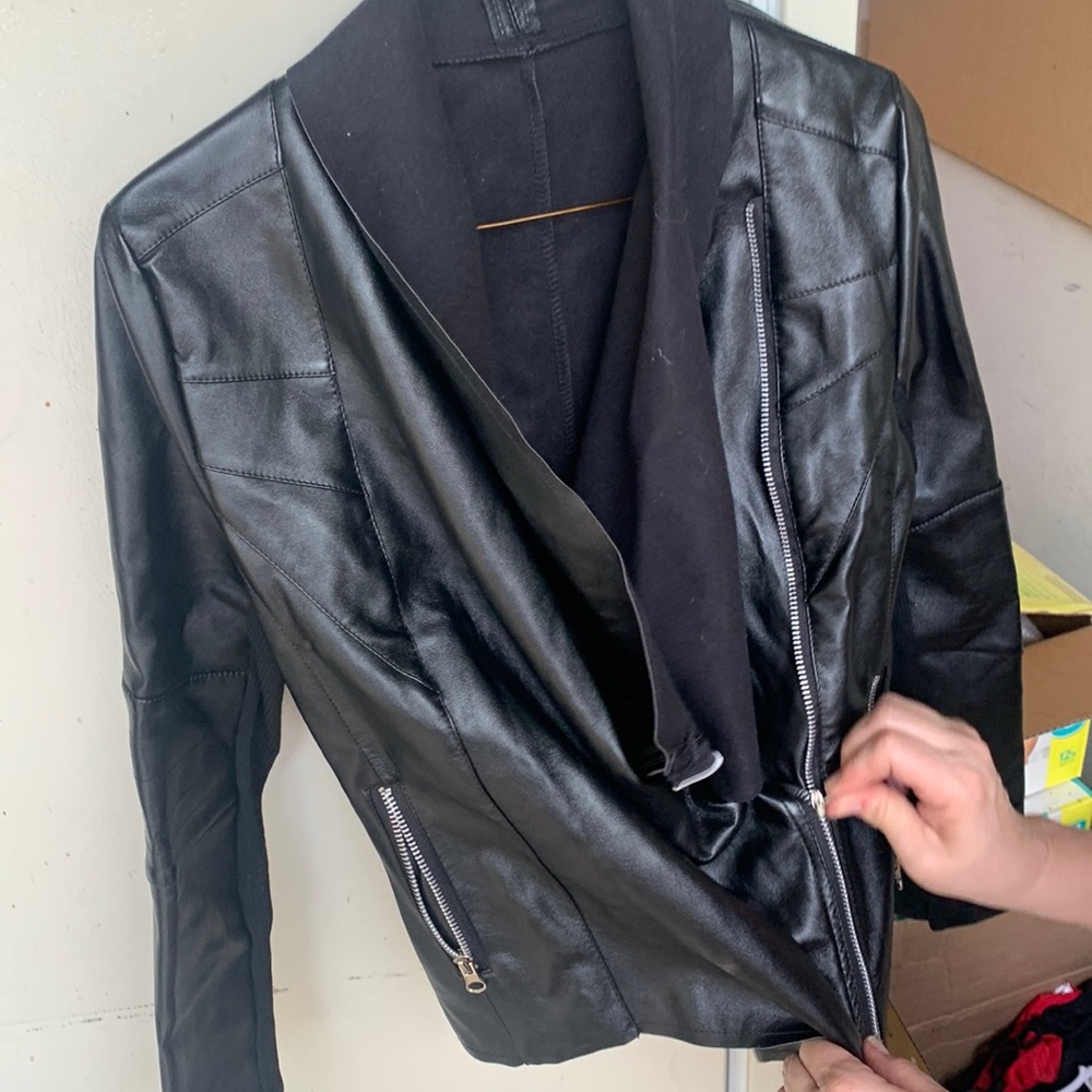 Black medium vinyl jacket